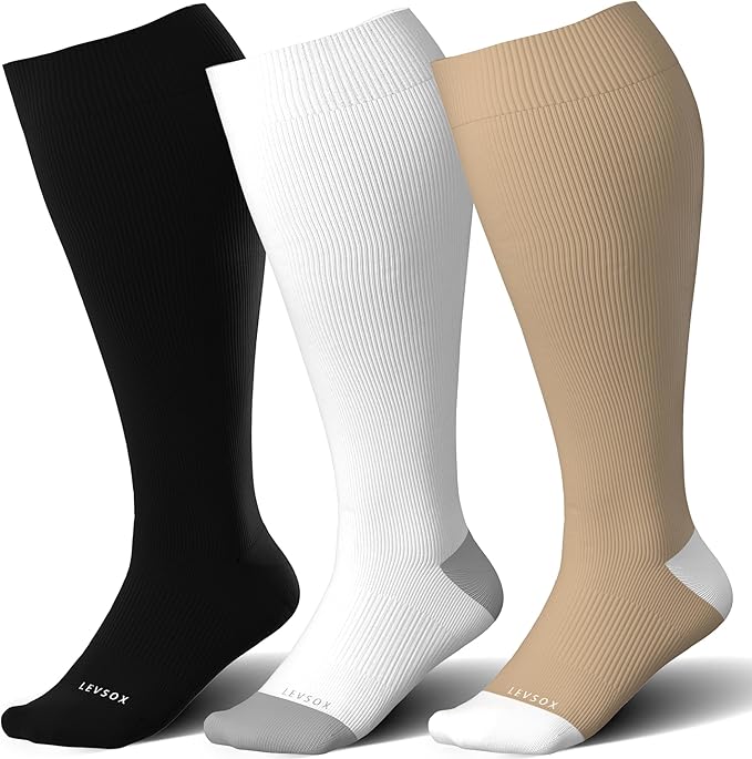 LEVSOX Wide Calf Compression Socks by Levsox