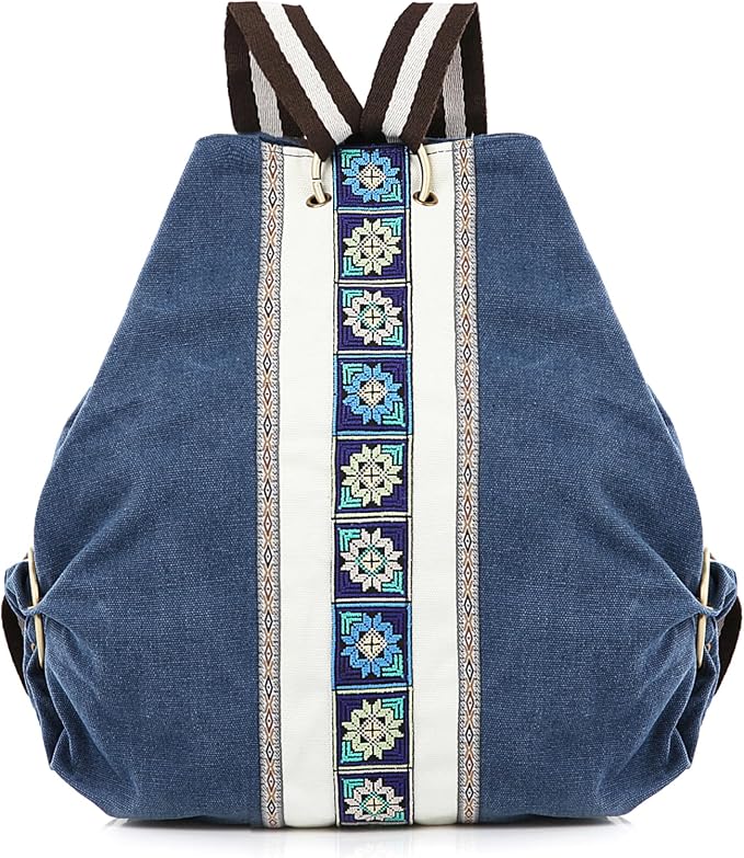 Goodhan Women Canvas Backpack Daypack Casual Shoulder Bag, Vintage Heavy-duty by Goodhan