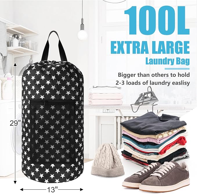Portable Laundry Bag Backpack - Image 3