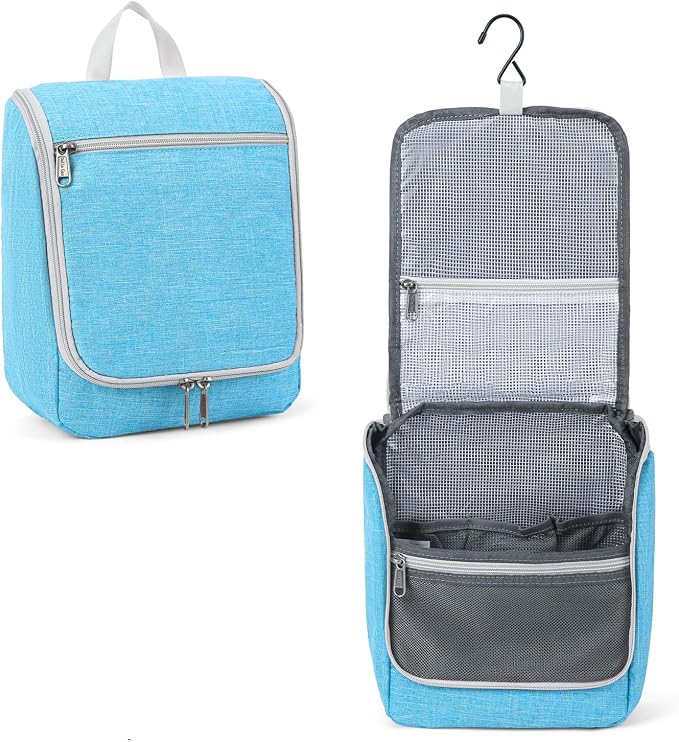 Della Gao Hanging Toiletry Bag for Men & Women, Portable Travel Cosmetic Makeup - Image 2