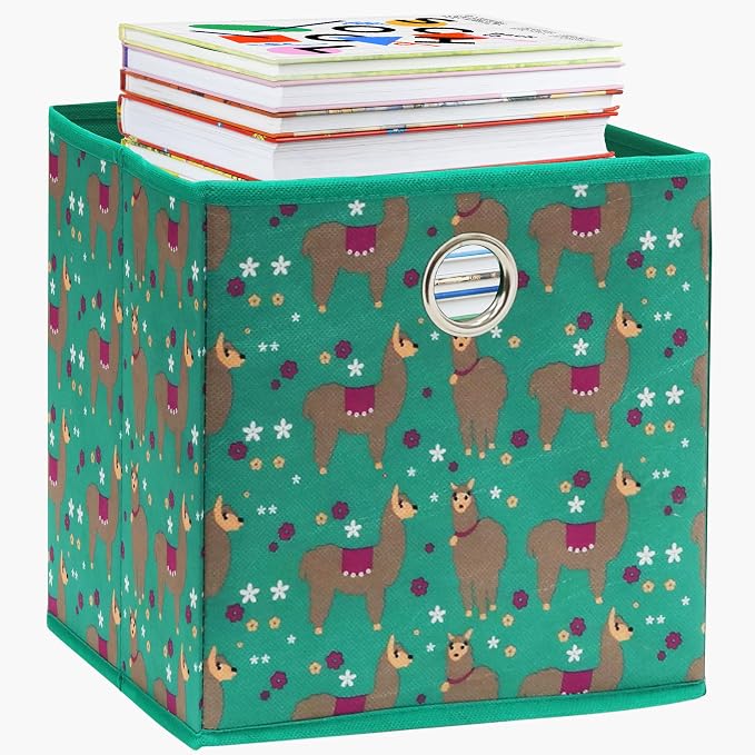SIMPLE HOUSEWARE 10-Inch Collapsible Fabric Cube Storage Bin - Image 8
