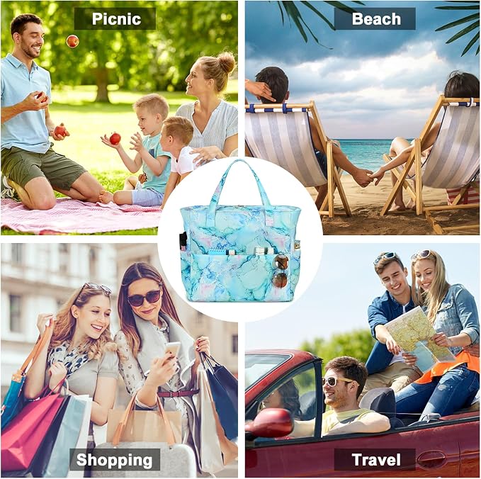 LEDAOU Beach Bag Waterproof Sandproof Women Tote Bag Pool Bag - Image 7