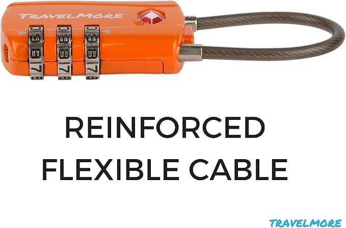 8 Pack TSA Approved Travel Combination Cable Luggage Locks - Image 4