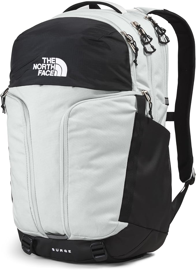 The North Face Surge Commuter Laptop Backpack, Tin Grey Dark Heather/TNF - Image 2