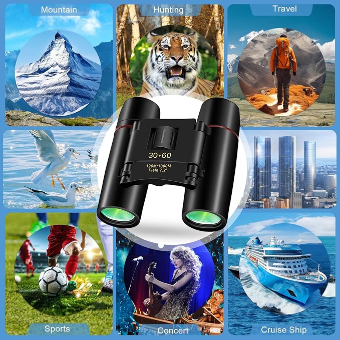 30x60 Binoculars for Adults and Kids, BAK4 Prism Waterproof Lightweight - Image 7