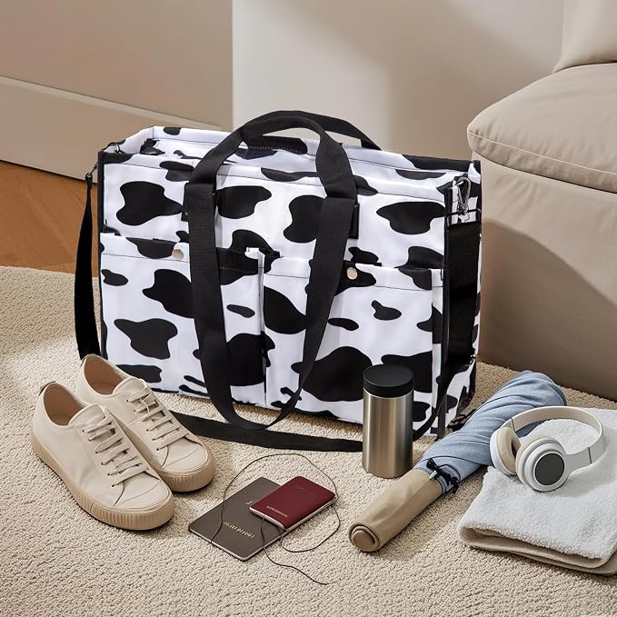 Closeable Tote Bag with 12 Pockets, Thick Bottom Support & Adjustable Strap - Image 8
