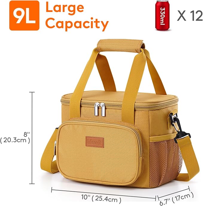 Lifewit Medium Lunch Bag Insulated Lunch Box Soft Cooler Cooling Tote - Image 3