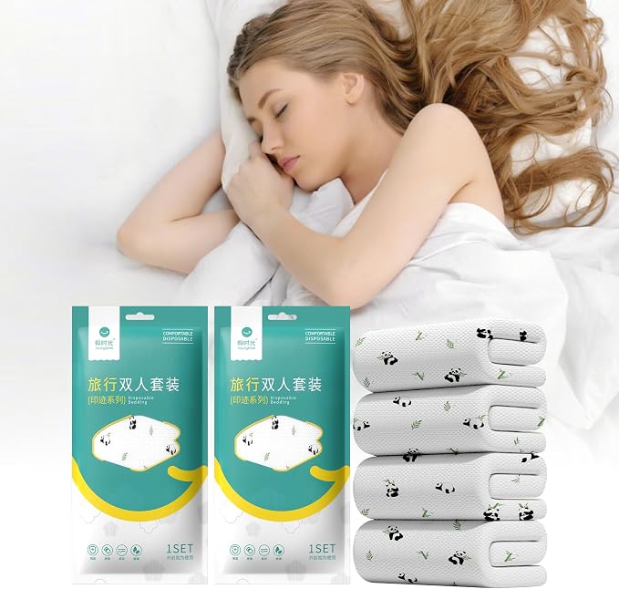 YOUNGTIME Disposable Bed Sheets, Quilt Cover and Pillow case Set by YOUNGTIME