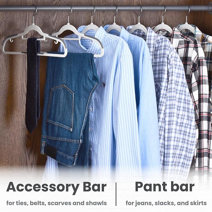Plastic Hangers 30 Pack, Slim Hangers Non Slip - Image 9