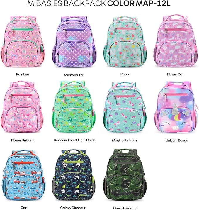 mibasies Girls Backpack 5-8: Lightweight Kids Backpacks - Image 6