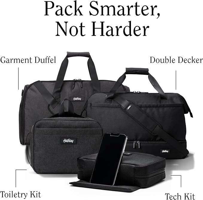 Halfday Convertible 2-in-1 Garment Duffel Weekender Bag 45L | Wrinkle-Free - Image 8
