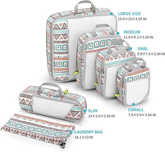 Compression Packing Cubes, Gonex Extensible Storage Mesh Bags Organizers - Image 4