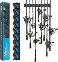 PLUSINNO Vertical Fishing Rod Holder, Wall Mounted Fishing Rod Rack, Fishing by PLUSINNO