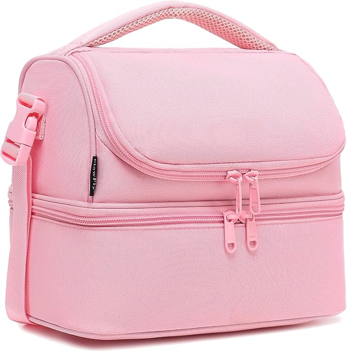 FlowFly Double Decker Cooler Insulated Lunch Bag Large Tote by FlowFly