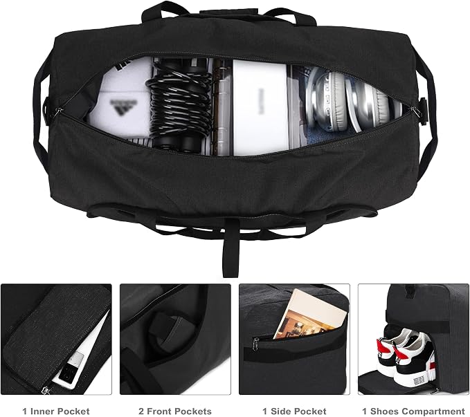 80L Duffle Bag for Travel, Large Foldable Waterproof Travel Duffel Bags - Image 4