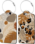 2 Pack Abstract Tropical Leaves Luggage Tags by EOBKLAX