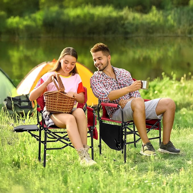 VINGLI Camping Chairs, Directors Chair, Camping Chair - Image 2