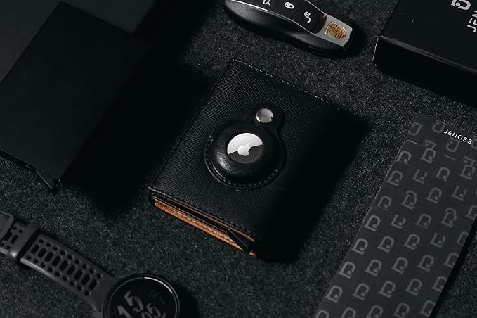 Jenoss Smart AirTag Wallet for Men: Full Grain Leather, Handcrafted, RFID - Image 7