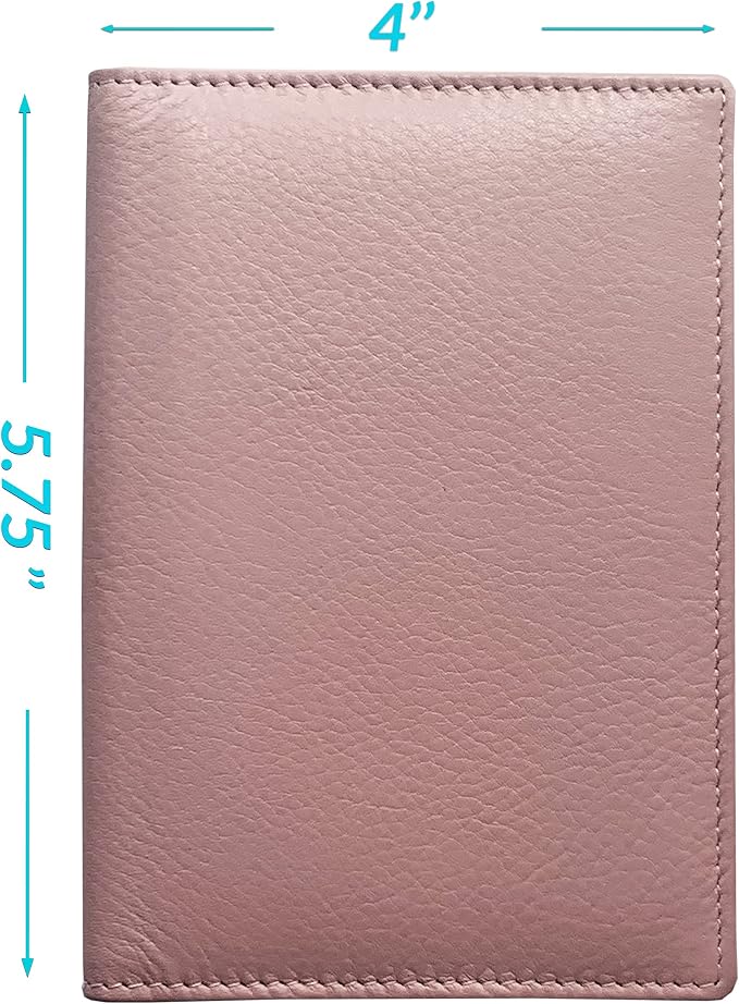 Personalized Monogrammed Blush Leather RFID Passport Wallet - Image 4