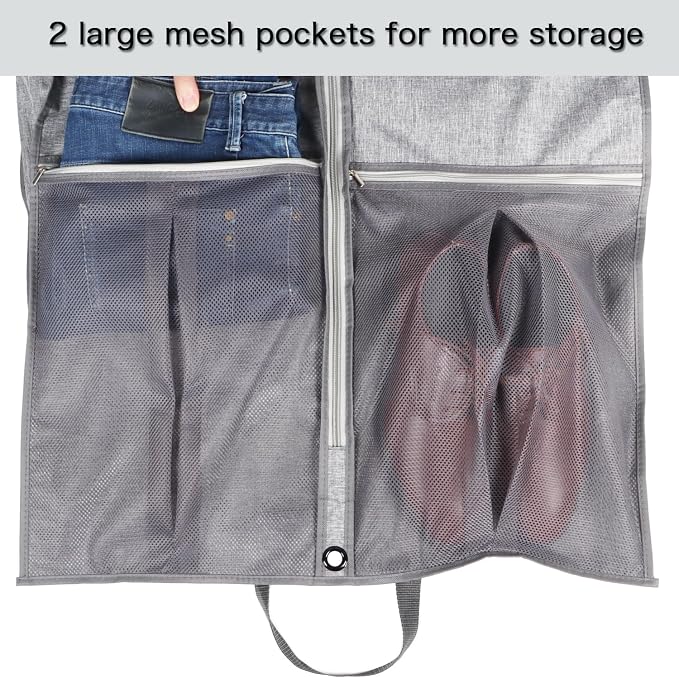 Zilink Heavy Duty Garment Bags for Travel 43”Suit Bags for Hanging Clothes - Image 4