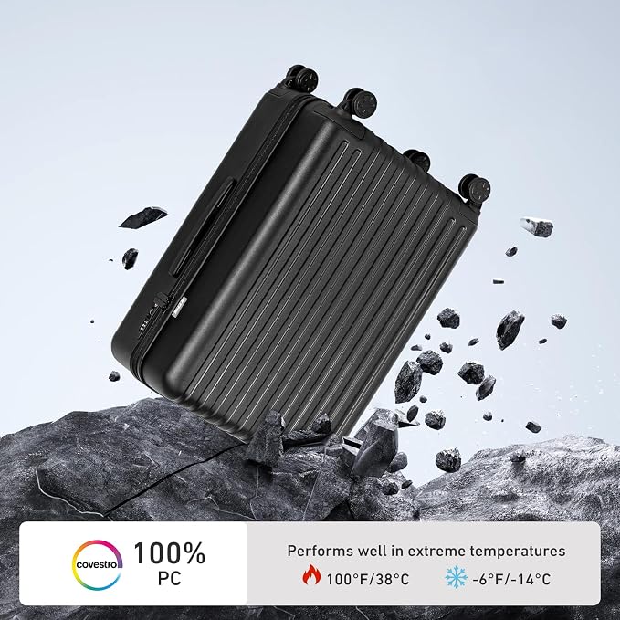 KYME 26-Inch Medium Checked Luggage, 100% PC Hardside Suitcase - Image 2