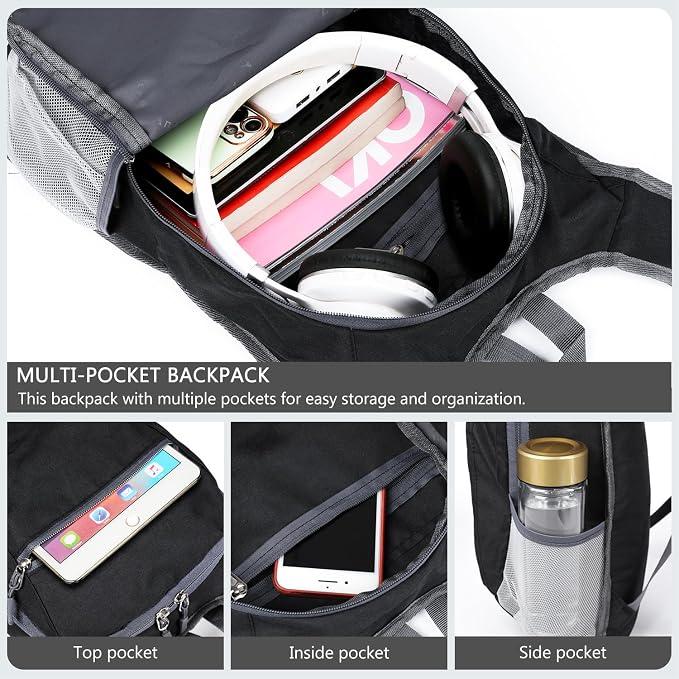 Esup 15L Lightweight Hiking Backpack Foldable Small Travel Backpack Packable - Image 3