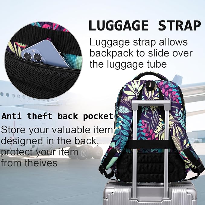 Laptop Backpack, Business Travel Anti Theft Slim Durable Laptops Backpack - Image 7