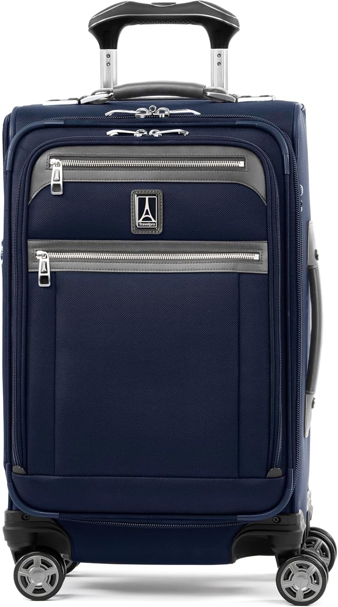 Travelpro Platinum Elite Softside Expandable Carry on Luggage, 8 Wheel Spinner by Travelpro