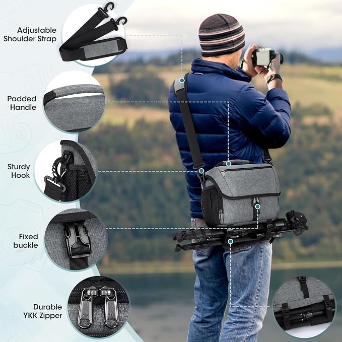 RAINSMORE Camera Bag, DSLR/SLR/Mirrorless Camera Case - Image 6