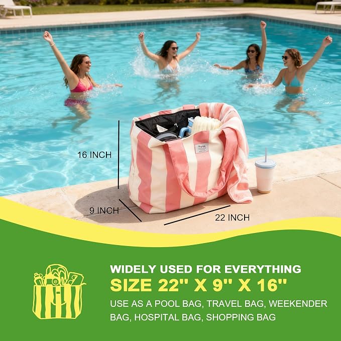 Beach Bags Waterproof Sandproof, XL Large Pool Tote Bag - Image 5