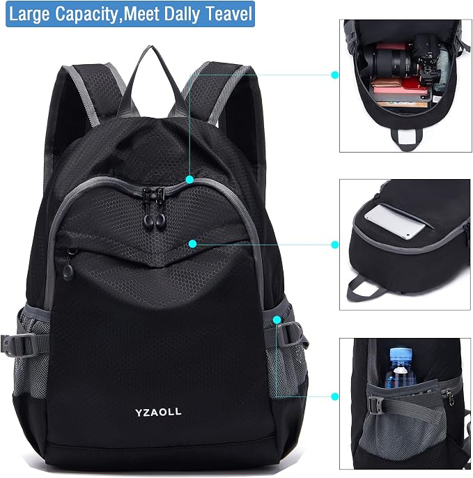 YZAOLL Small Lightweight Packable Hiking Backpack, 20L Hiking Backpack Day Pack - Image 4