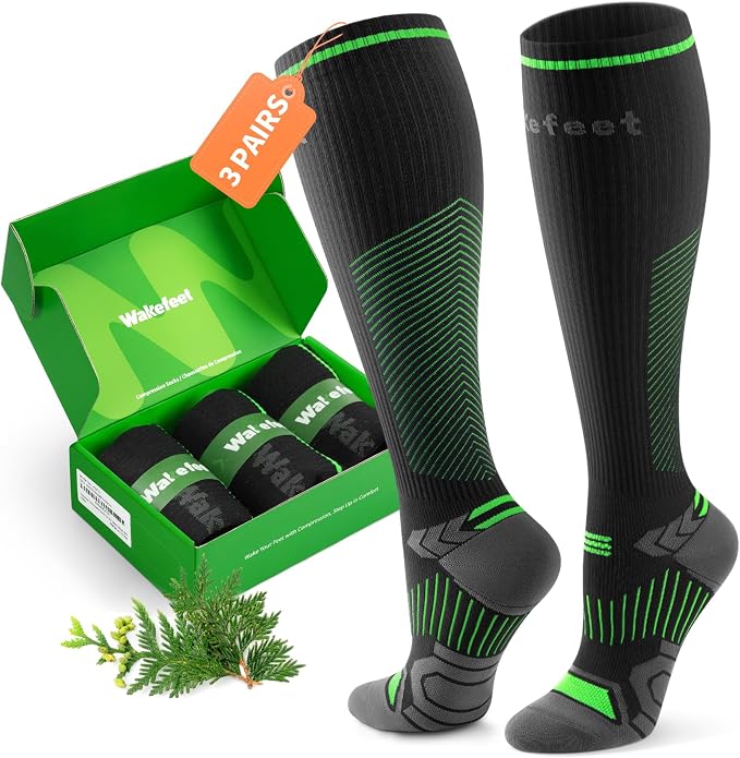 Compression Socks for Women Men 3 Pairs, Compression Stockings, Fragrance by Wakefeet