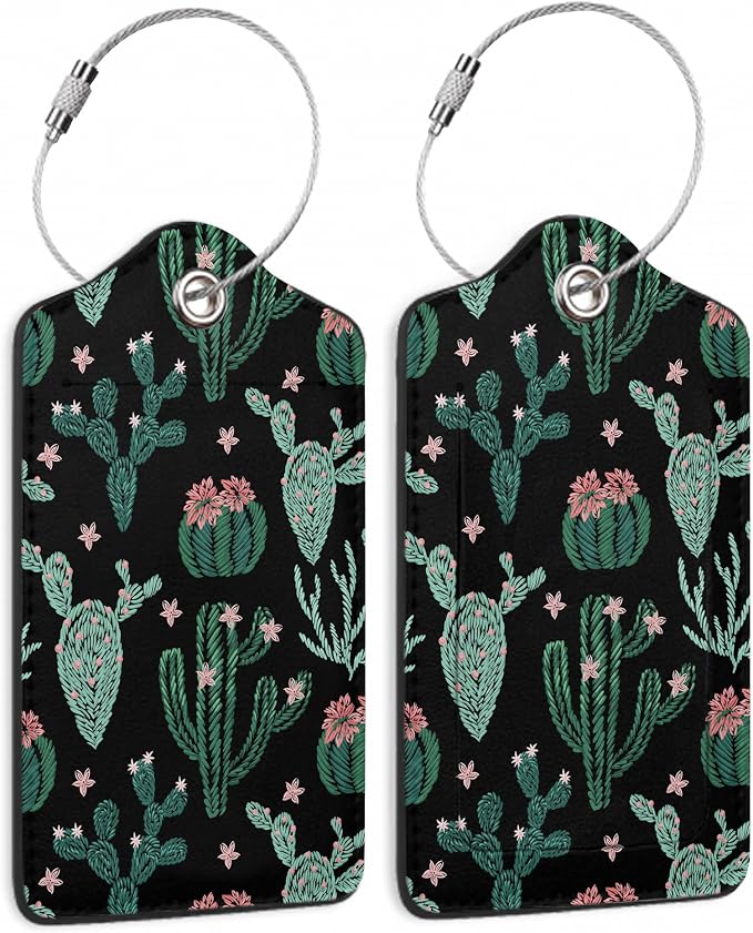 Abstract Cactus Plants Luggage Tag by TXIANT