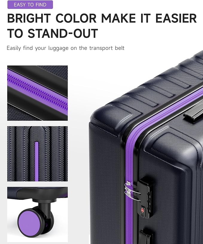 28 inch Luggage Hardside and Lightweight Suitcase - Image 3