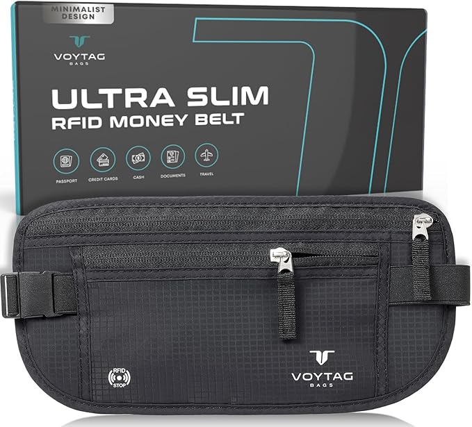 Travel Money Belt & Passport Holder by VOYTAG