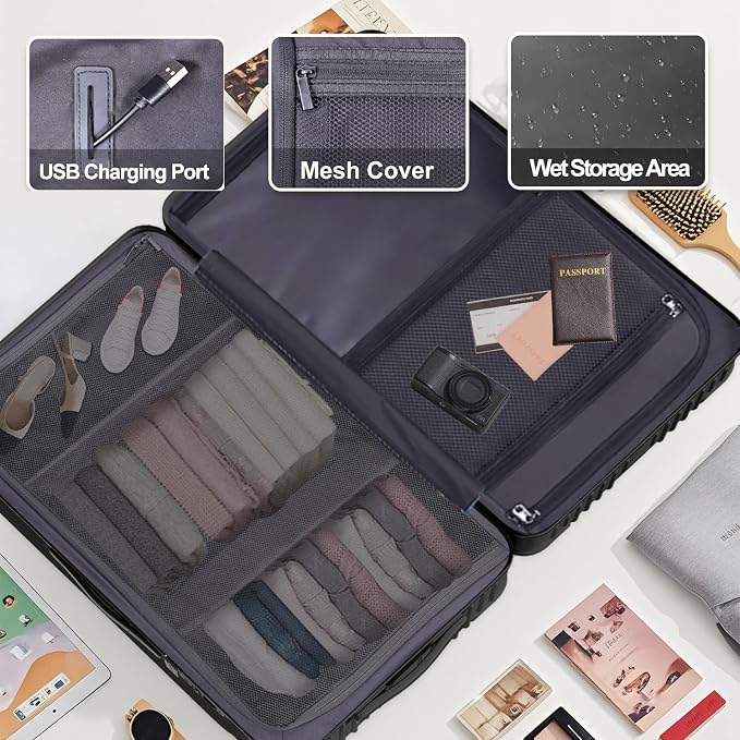 Krute Luggage Sets 2 Piece Suitcase - Image 5
