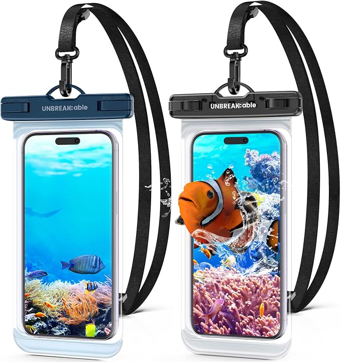 UNBREAKcable Waterproof Phone Pouch-2 Pack IPX8 Waterproof Phone Case by UNBREAKcable