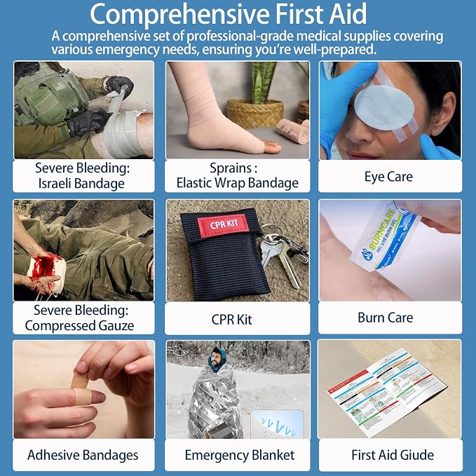 Premium First Aid Kit with Labelled Compartments, Emergency Survival Kit - Image 4