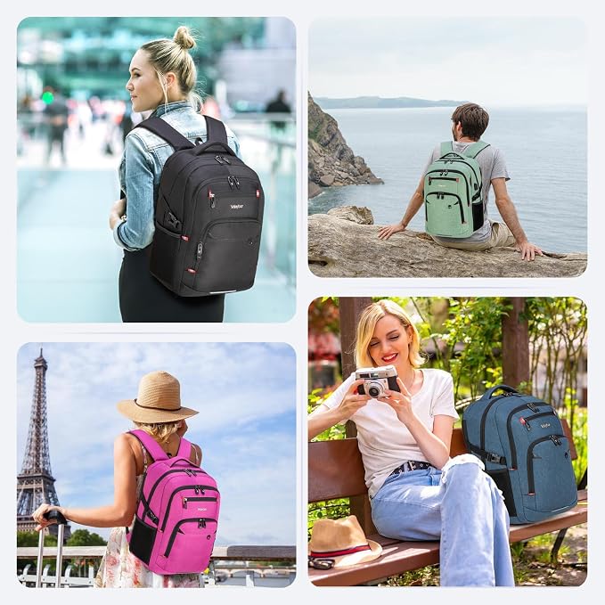 40L Expandable Laptop Backpack, Anti-thief Travel Backpack - Image 7
