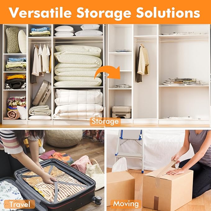 Vacuum Storage Bags Jumbo, Plastic Packaging Bags, Space Saver Sealer - Image 5