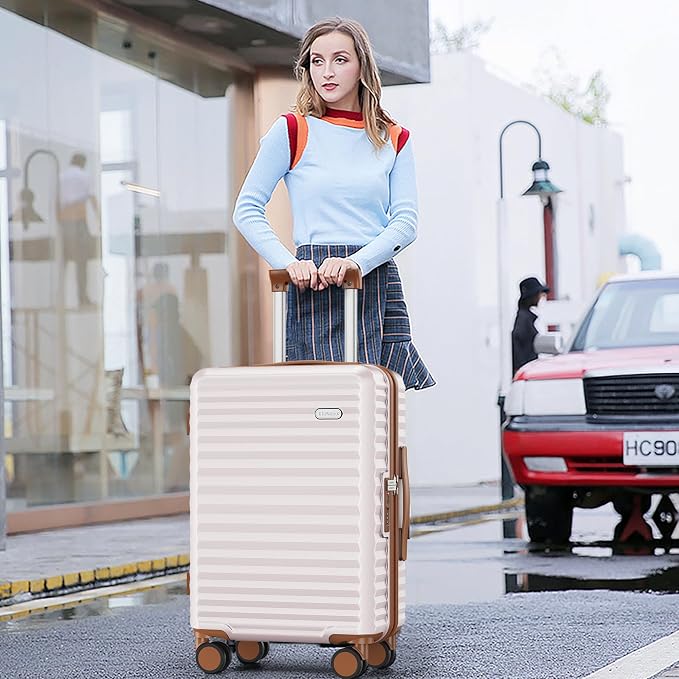 SHOWKOO Suitcase Hardside Expandable Luggage Set, Suitcase - Image 2