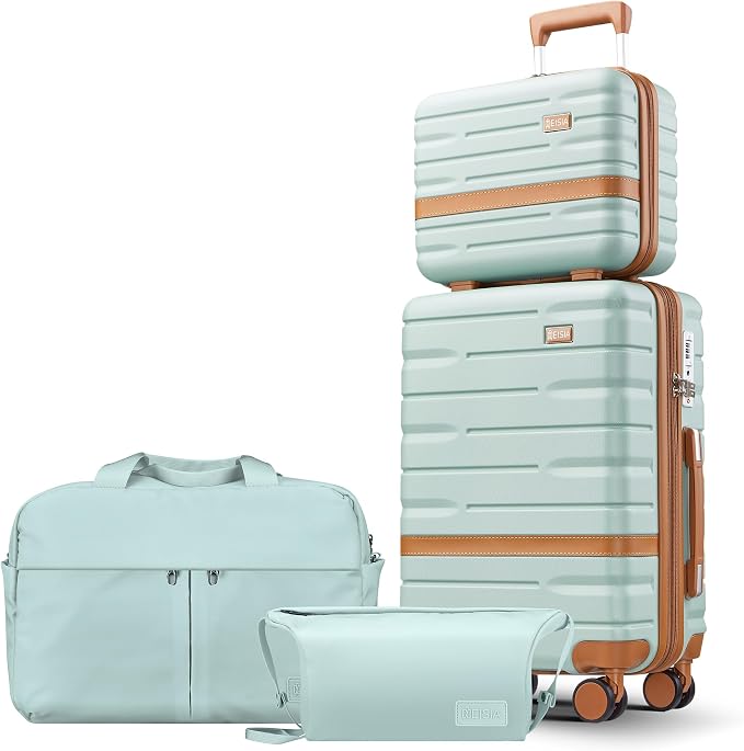 Luggage Sets 4 Piece with TSA Lock Hardside PC+ABS Carry On expandable Suitcase by Unknown