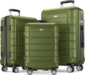 SHOWKOO Luggage Sets Expandable PC+ABS Durable Suitcase Double Wheels TSA Lock by SHOWKOO