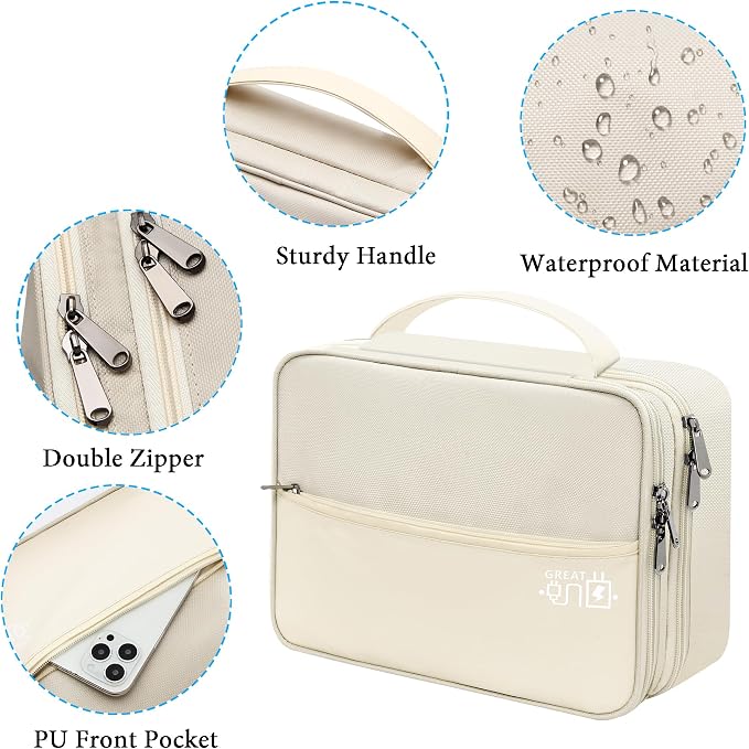 Electronic Organizer Travel Case, Travel Cord Organizer Case Portable - Image 3