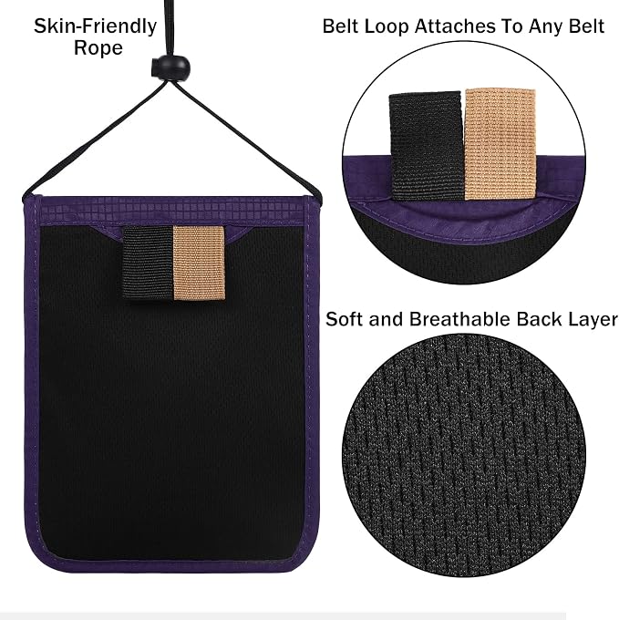 Travel Pouch Neck Wallet Family Passport Holder Organizer Case - Image 7