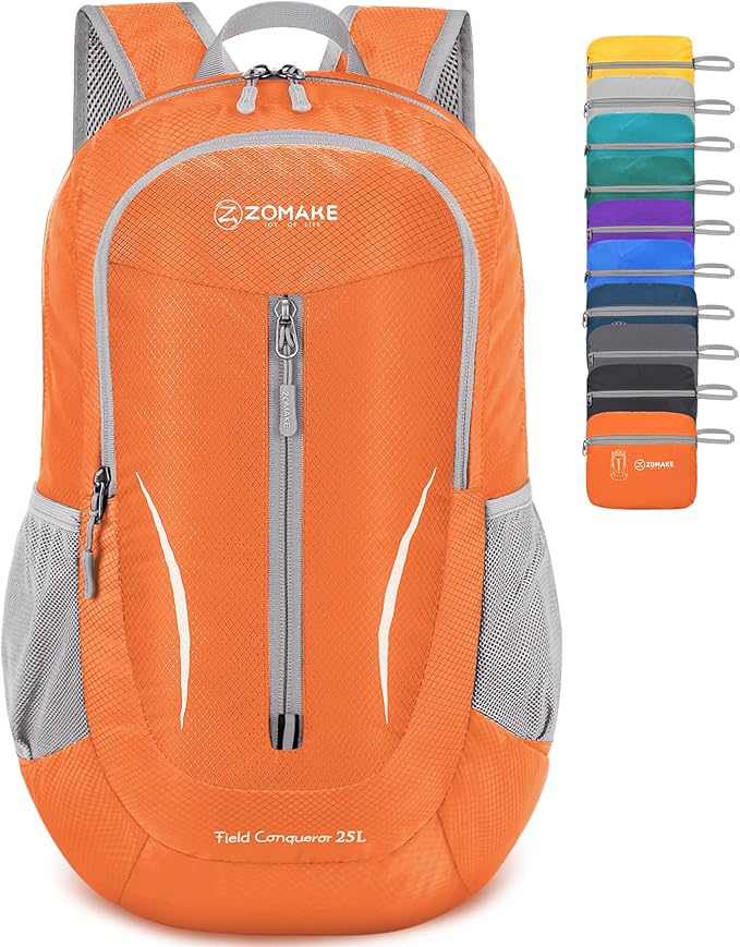 ZOMAKE Ultra Lightweight Packable Backpack 25L, Foldable Hiking Backpacks Water by ZOMAKE