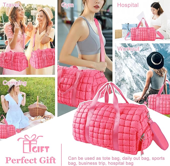 Quilted Travel Duffle Bag Gym Bag - Image 6