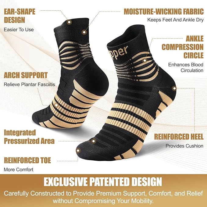NEENCA Copper Compression Socks, Medical Ankle Support Socks - Image 2