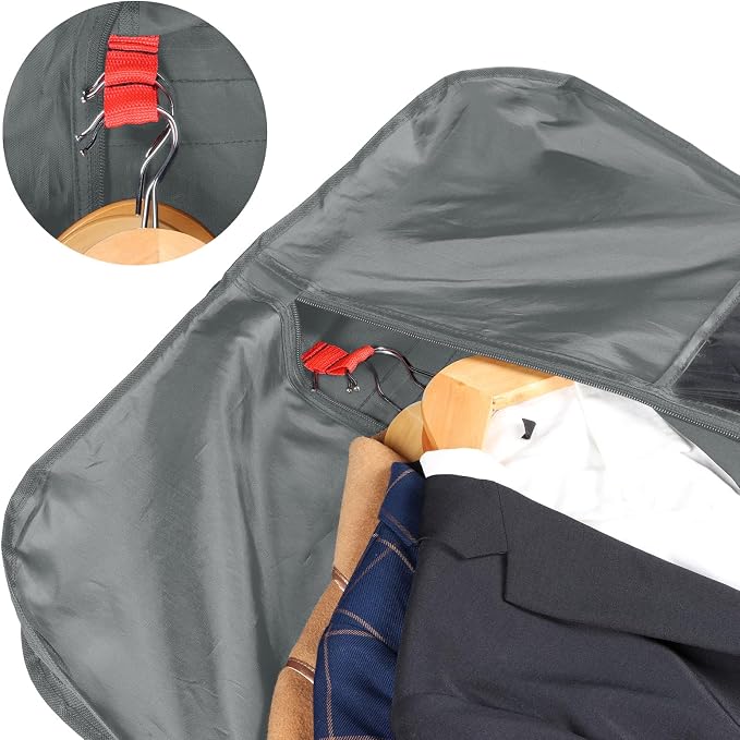 Zilink Upgraded Garment Bags for Travel Hanging Fur Coat Storage Bag Suit Bags - Image 6