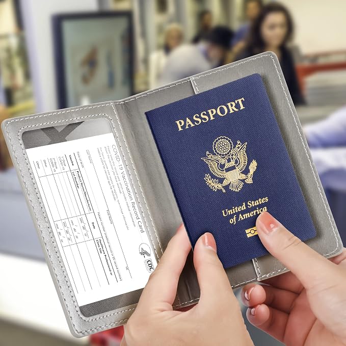 Passport and Vaccine Card Holder Combo, Passport Holder - Image 2